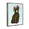 Stupell Industries Bear Seasonal Holly Snow Scene Framed Floater Canvas Wall Art